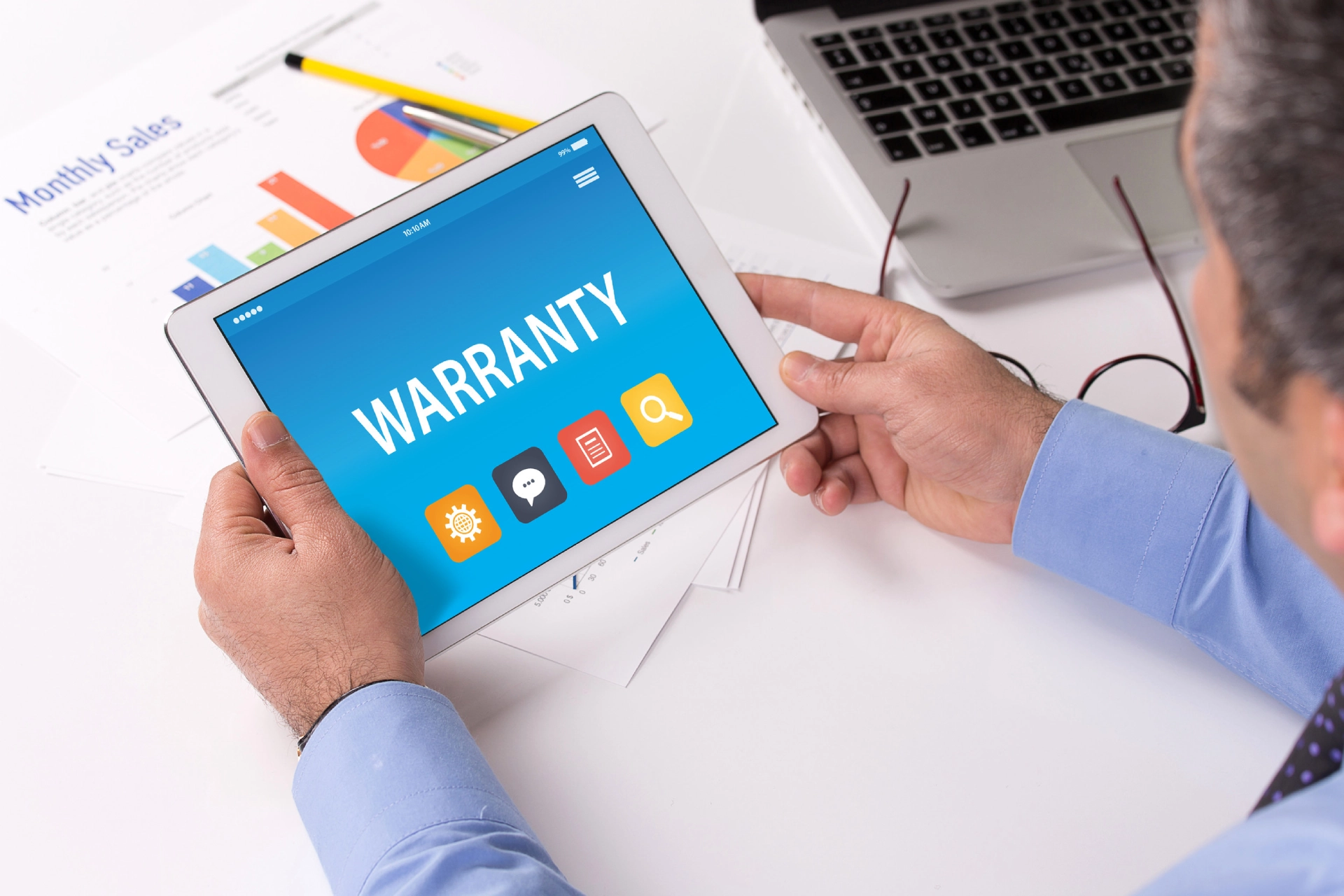 WARRANTY CONCEPT ON TABLET PC SCREEN WARRANTY CONCEPT ON TABLET PC SCREEN